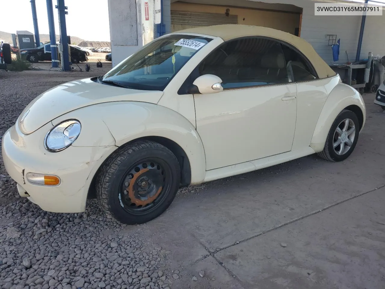 2005 Volkswagen New Beetle Gls VIN: 3VWCD31Y65M307911 Lot: 75552614