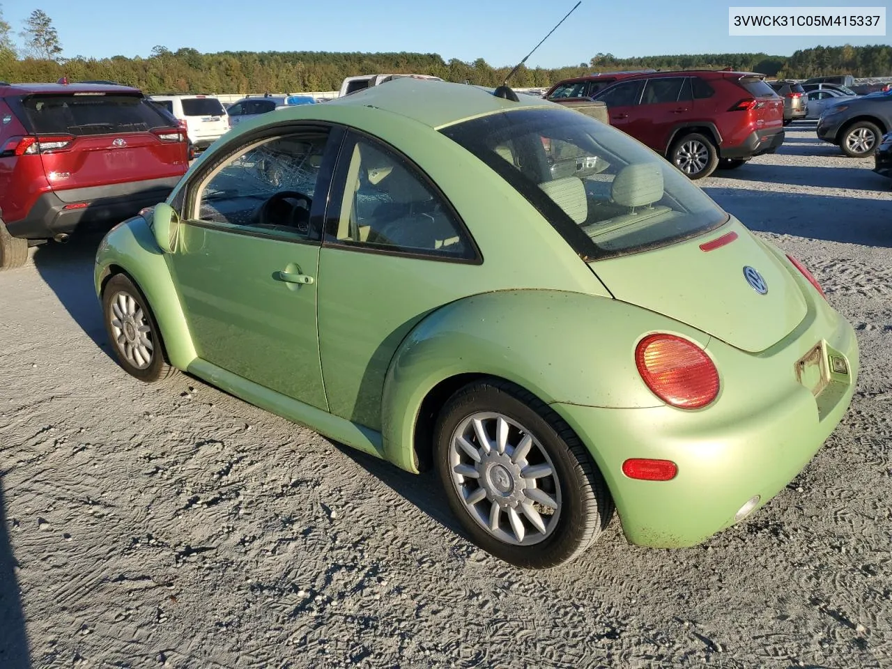 2005 Volkswagen New Beetle Gls VIN: 3VWCK31C05M415337 Lot: 76562154