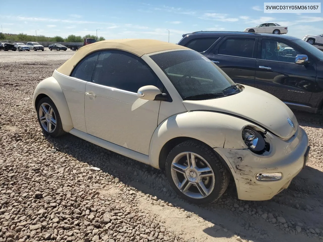 2005 Volkswagen New Beetle Gls VIN: 3VWCD31Y05M361057 Lot: 76606854