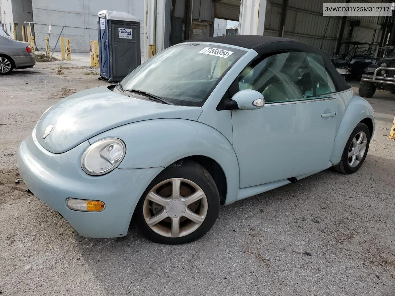 2005 Volkswagen New Beetle Gls VIN: 3VWCD31Y25M312717 Lot: 77860054