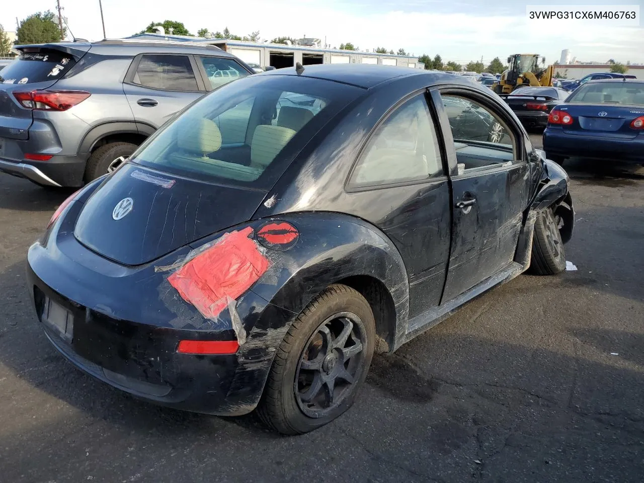 2006 Volkswagen New Beetle 2.5L VIN: 3VWPG31CX6M406763 Lot: 63059874