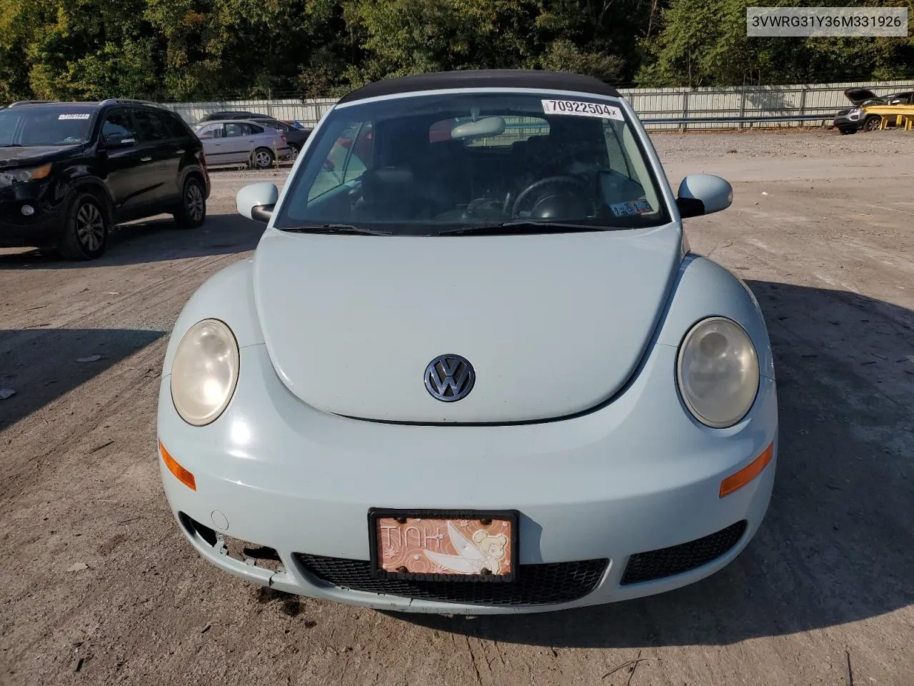 2006 Volkswagen New Beetle Convertible Option Package 1 VIN: 3VWRG31Y36M331926 Lot: 70922504