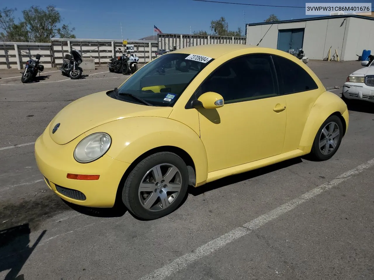 2006 Volkswagen New Beetle 2.5L VIN: 3VWPW31C86M401676 Lot: 73709584