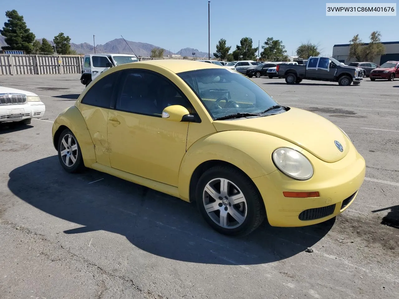 2006 Volkswagen New Beetle 2.5L VIN: 3VWPW31C86M401676 Lot: 73709584