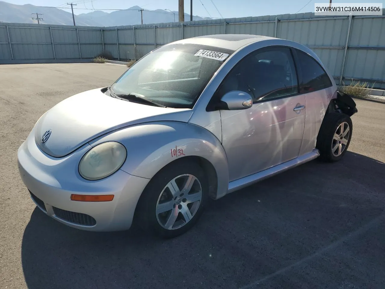 2006 Volkswagen New Beetle 2.5L Option Package 1 VIN: 3VWRW31C36M414506 Lot: 74133564