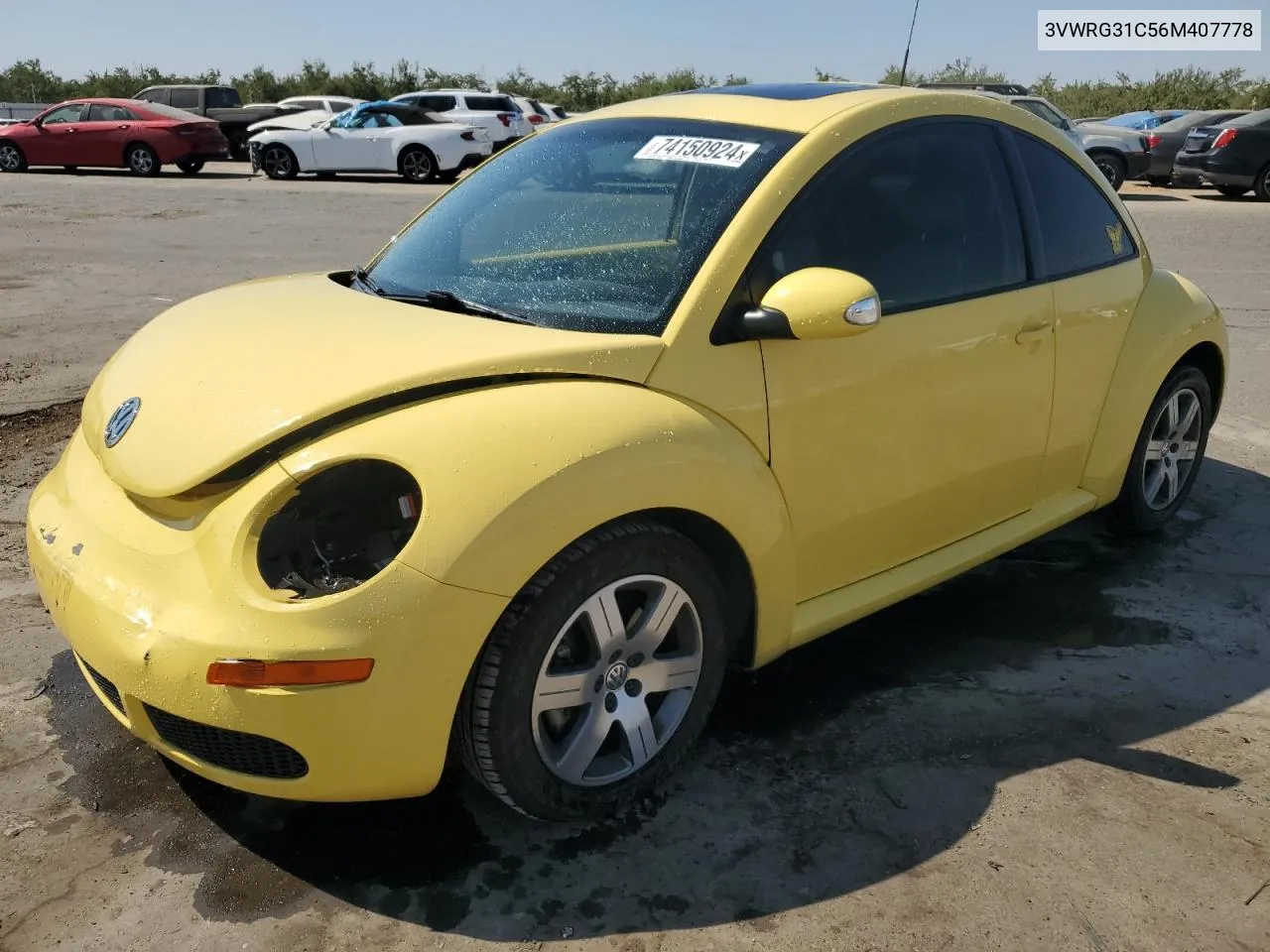 2006 Volkswagen New Beetle 2.5L Option Package 1 VIN: 3VWRG31C56M407778 Lot: 74150924