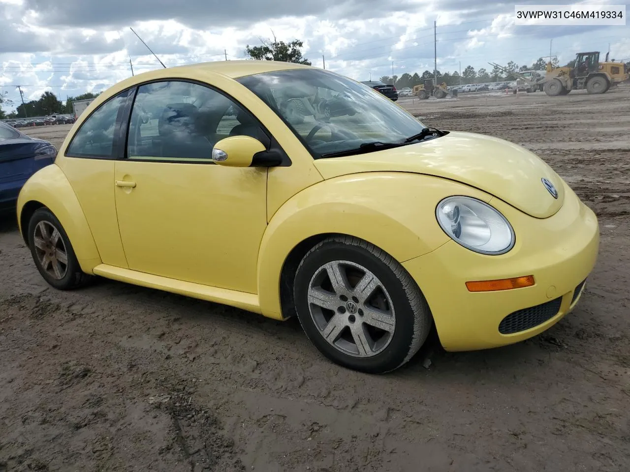 2006 Volkswagen New Beetle 2.5L VIN: 3VWPW31C46M419334 Lot: 74551934