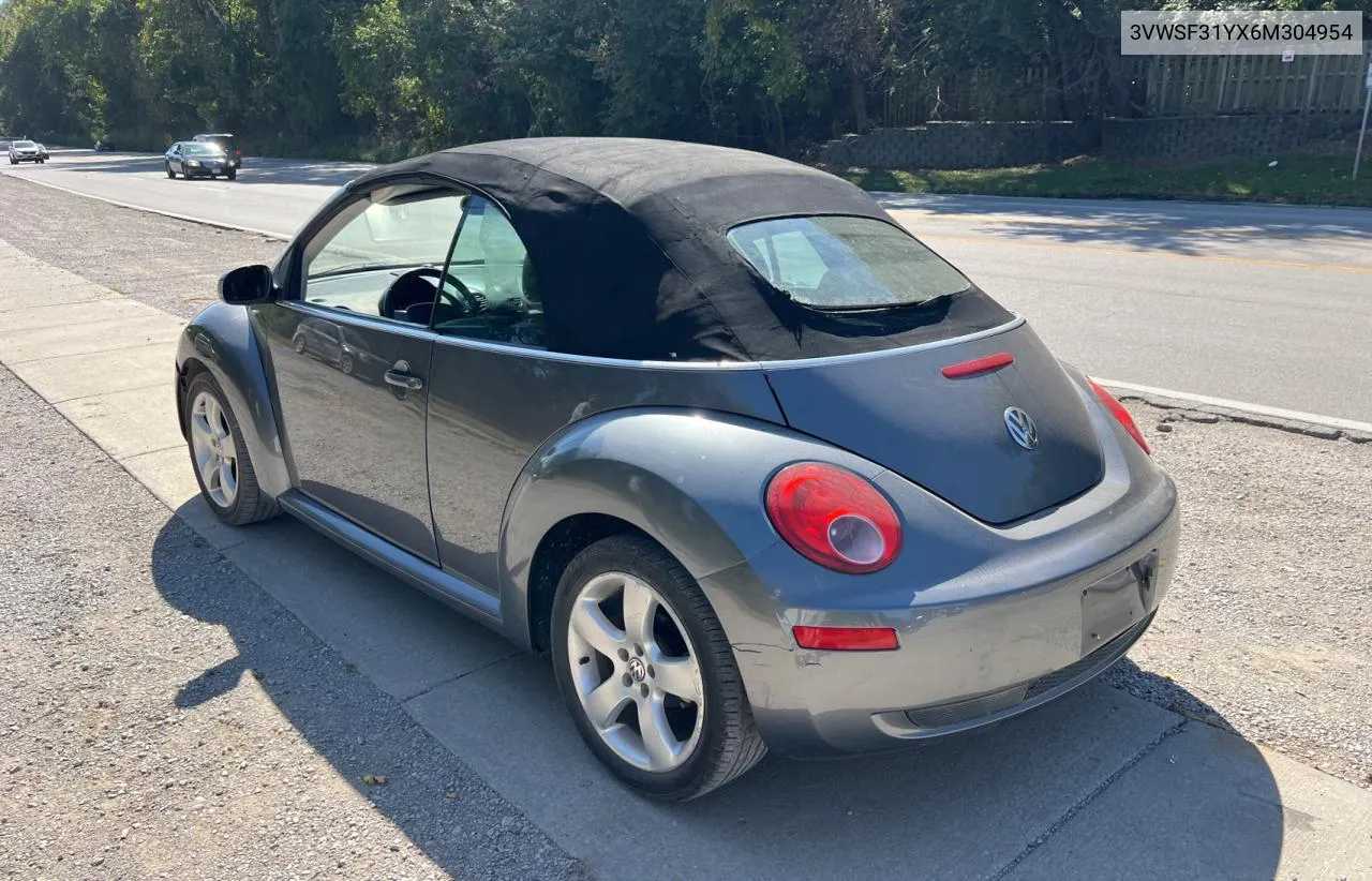 2006 Volkswagen New Beetle VIN: 3VWSF31YX6M304954 Lot: 74759464