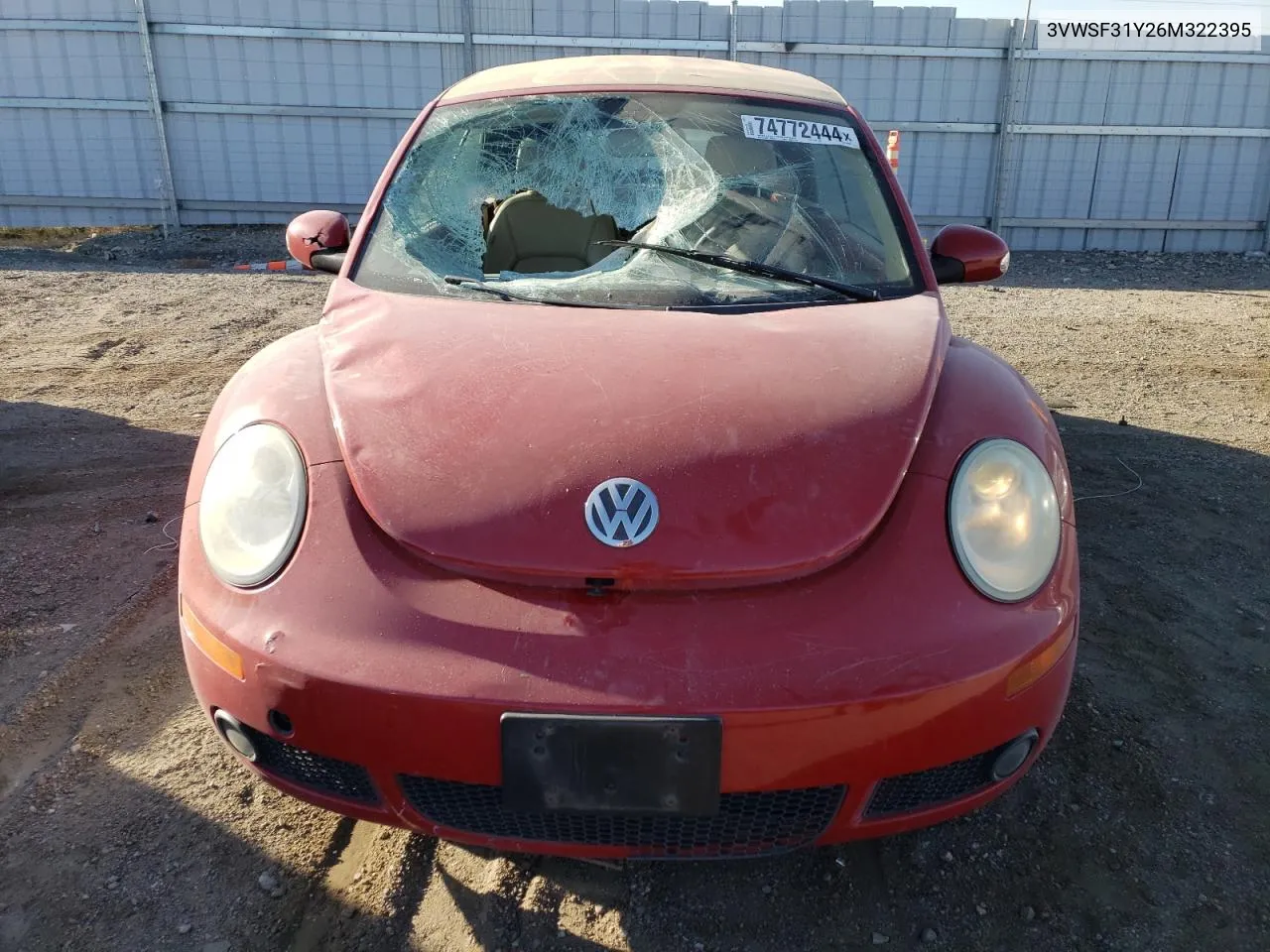 2006 Volkswagen New Beetle Convertible Option Package 2 VIN: 3VWSF31Y26M322395 Lot: 74772444