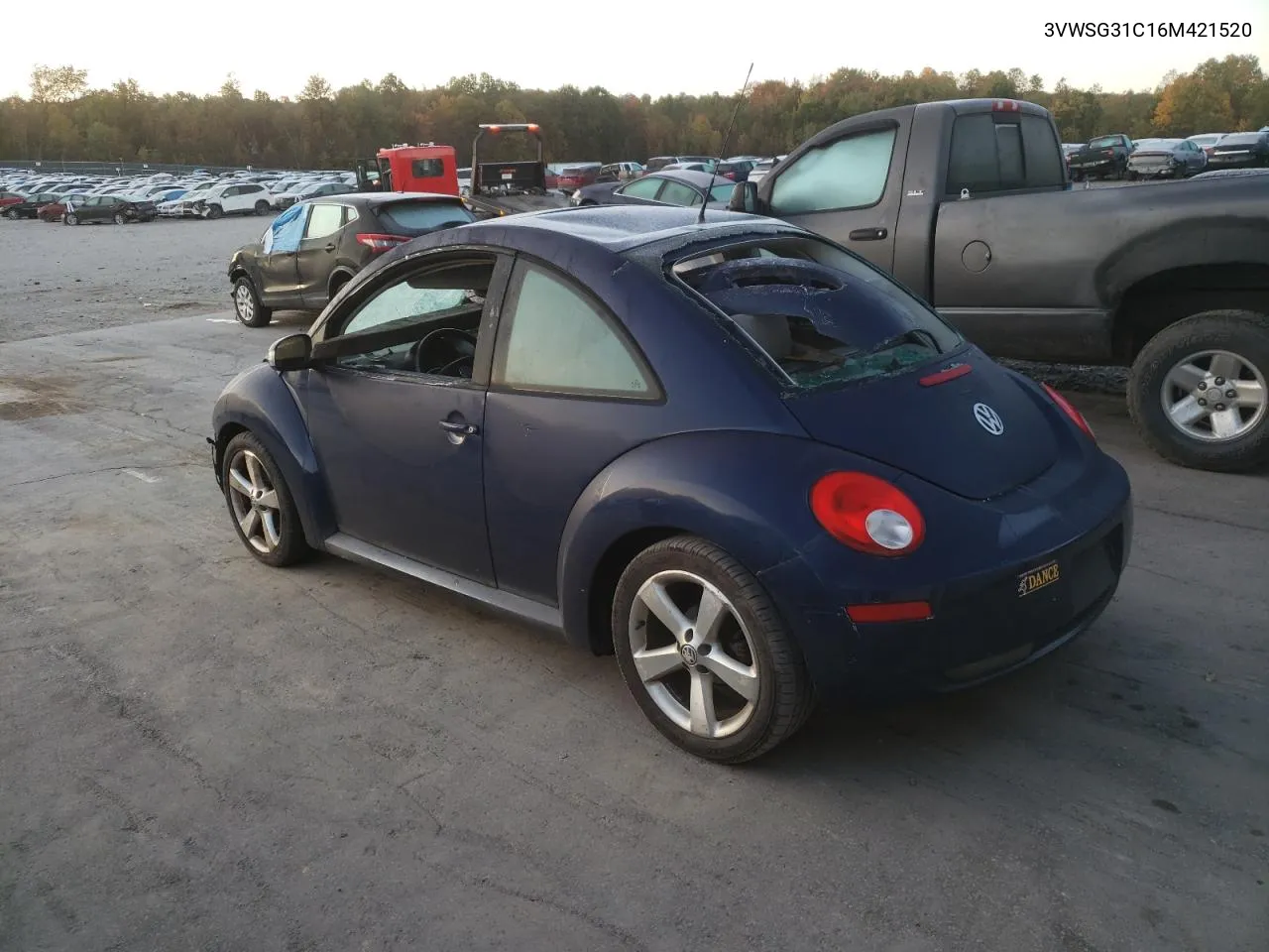 2006 Volkswagen New Beetle 2.5L Option Package 2 VIN: 3VWSG31C16M421520 Lot: 75523964