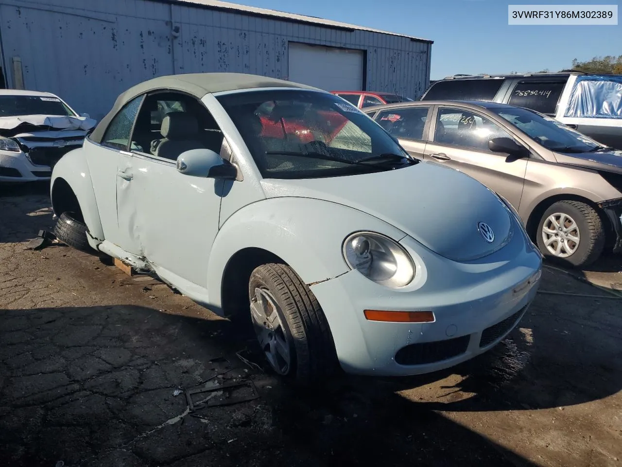 2006 Volkswagen New Beetle Convertible Option Package 1 VIN: 3VWRF31Y86M302389 Lot: 76064404