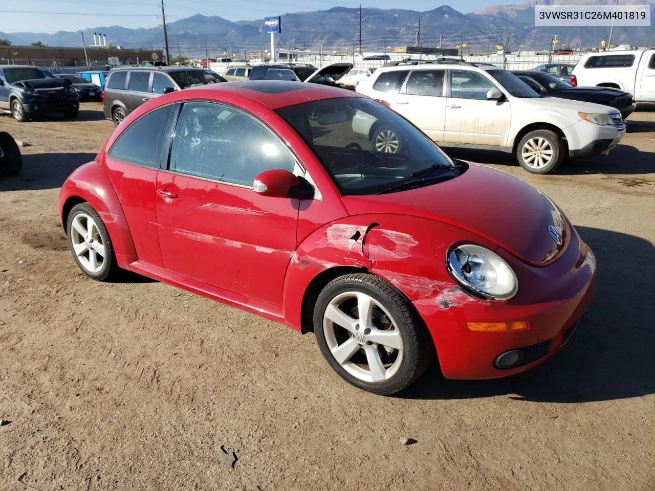 2006 Volkswagen New Beetle Tdi Option Package 2 VIN: 3VWSR31C26M401819 Lot: 76096134