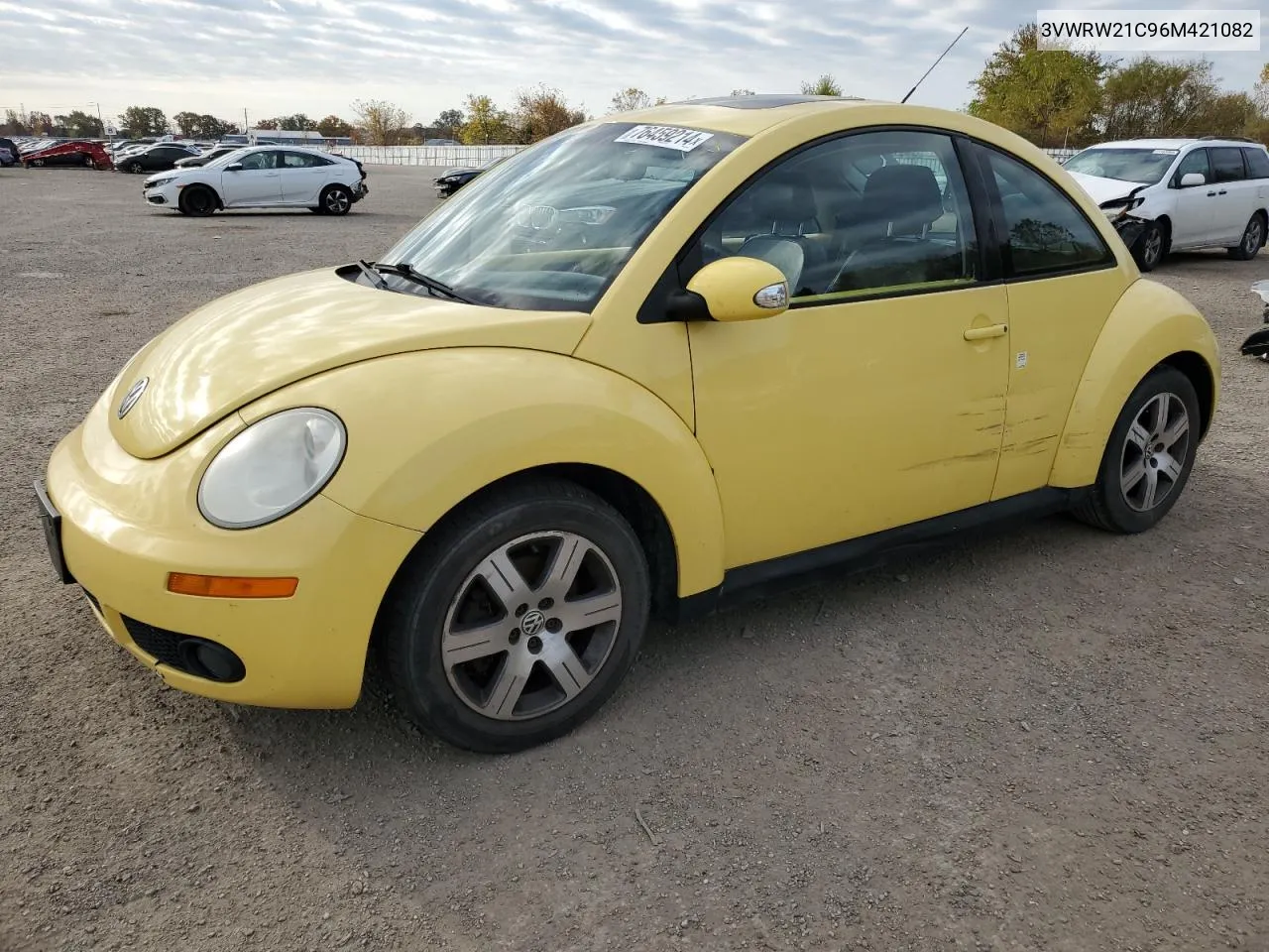 2006 Volkswagen New Beetle 2.5L Luxury VIN: 3VWRW21C96M421082 Lot: 76459214