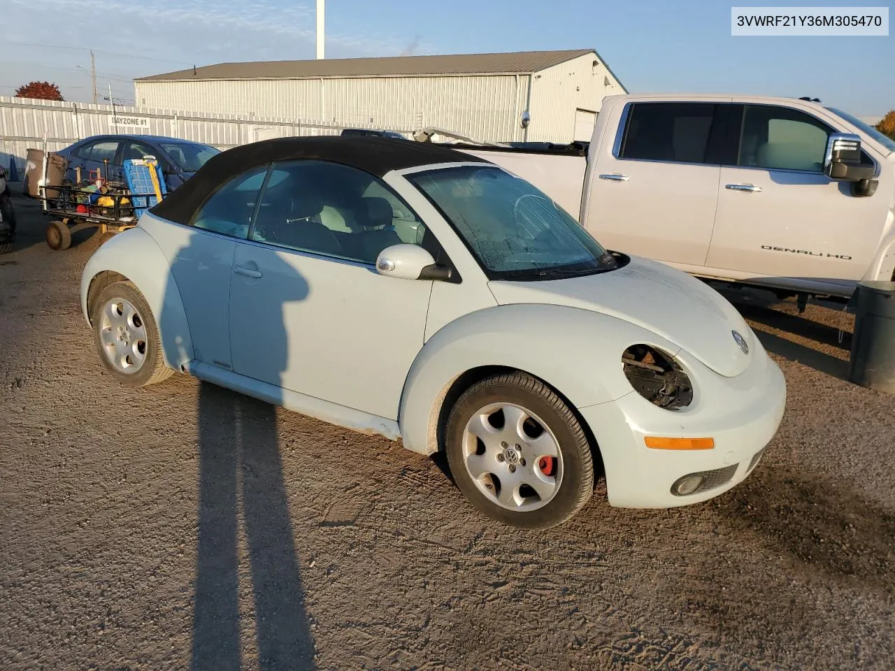 2006 Volkswagen New Beetle Convertible 2.5L VIN: 3VWRF21Y36M305470 Lot: 76891534