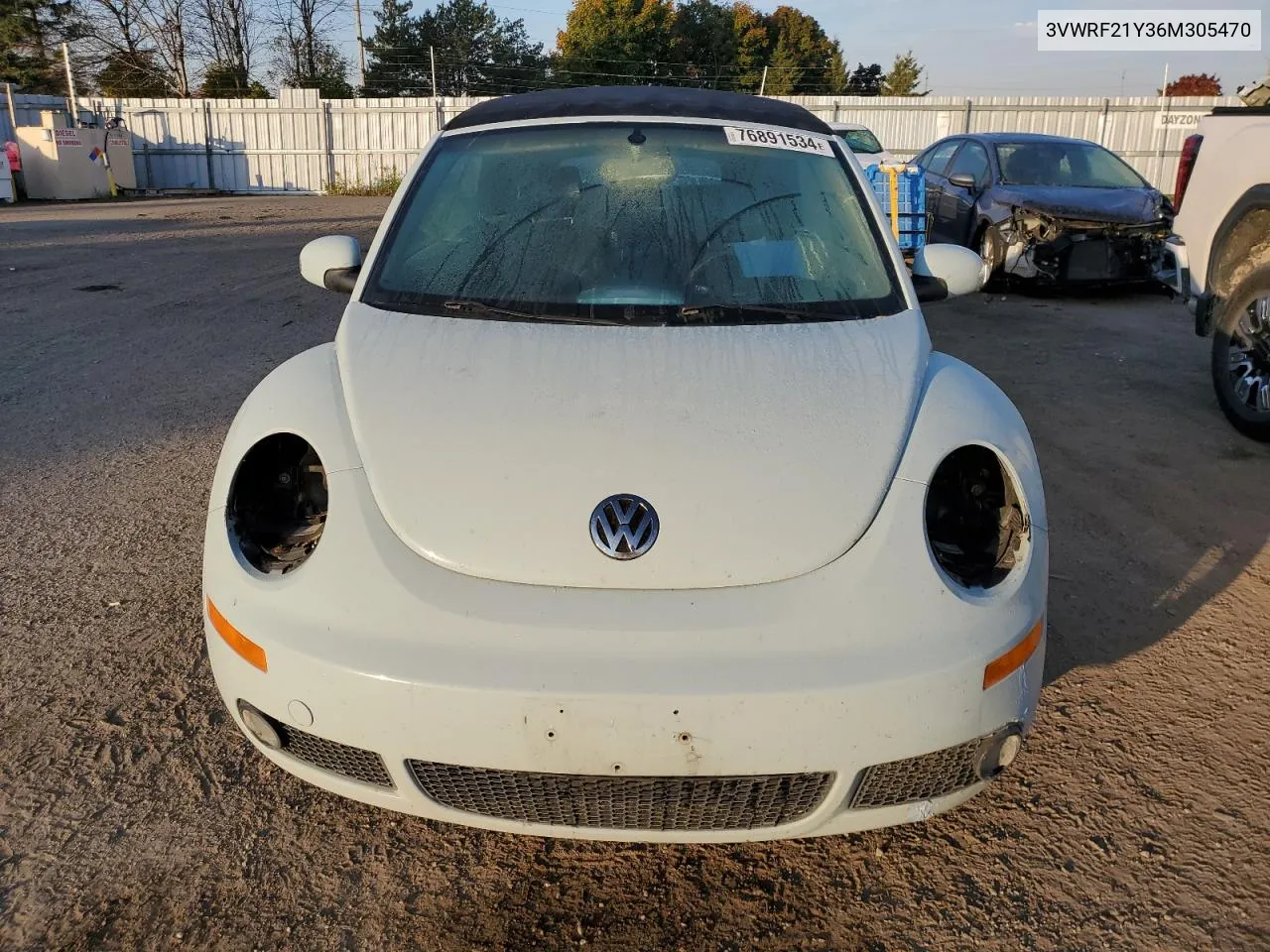 2006 Volkswagen New Beetle Convertible 2.5L VIN: 3VWRF21Y36M305470 Lot: 76891534