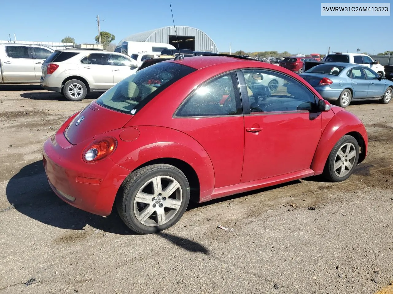 2006 Volkswagen New Beetle 2.5L Option Package 1 VIN: 3VWRW31C26M413573 Lot: 77195094