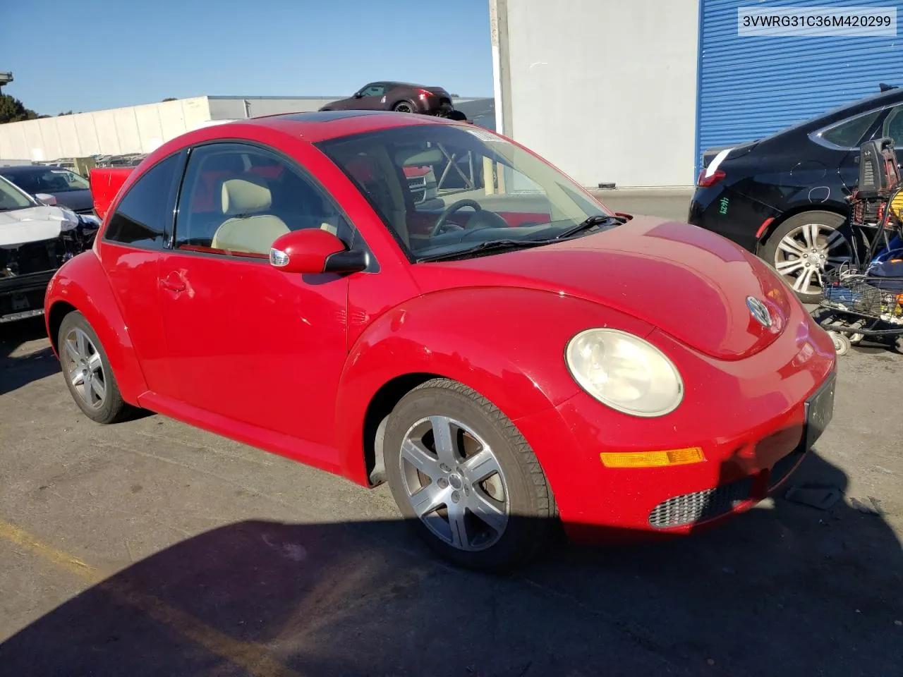 2006 Volkswagen New Beetle 2.5L Option Package 1 VIN: 3VWRG31C36M420299 Lot: 77830544