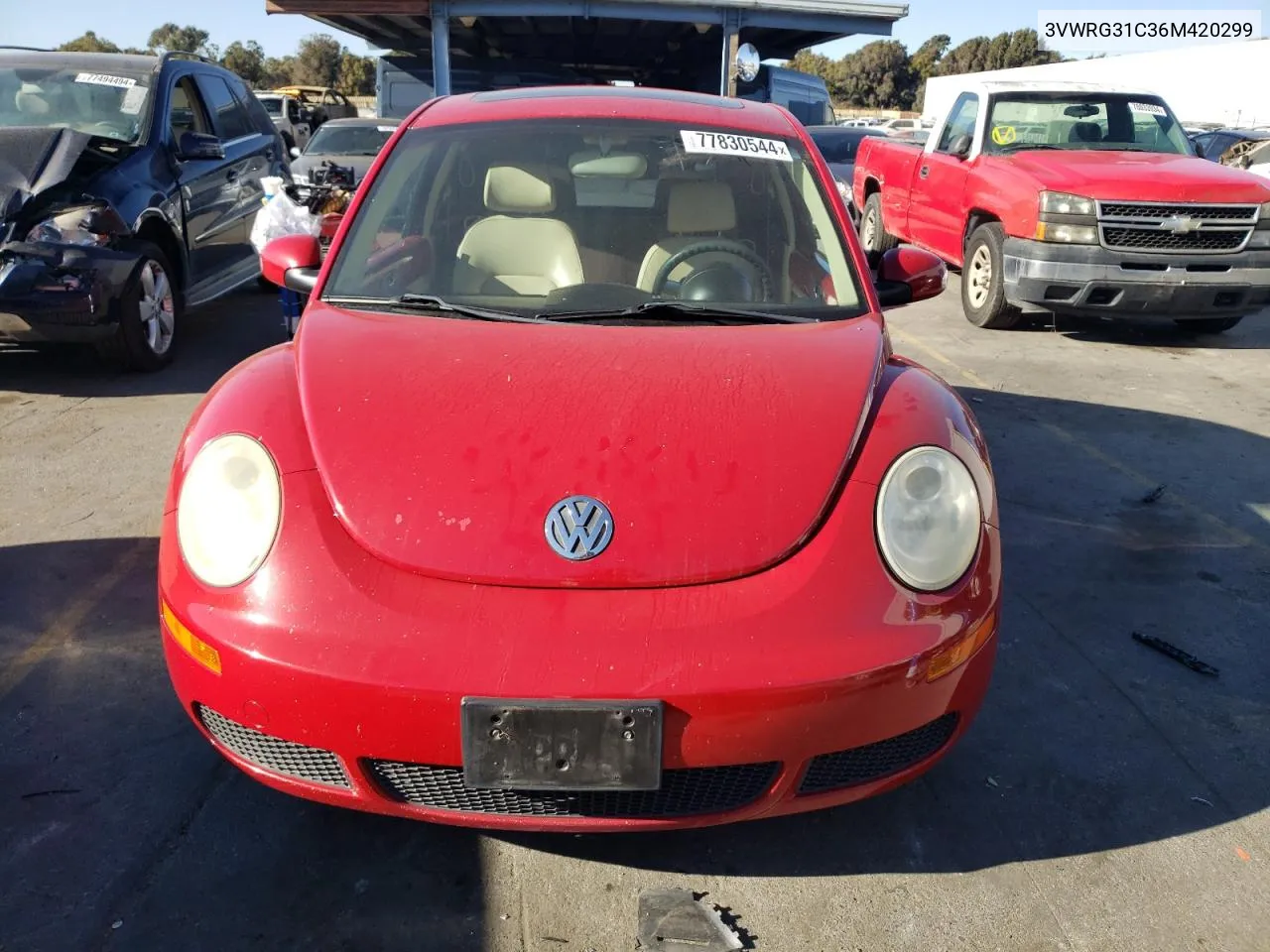 2006 Volkswagen New Beetle 2.5L Option Package 1 VIN: 3VWRG31C36M420299 Lot: 77830544