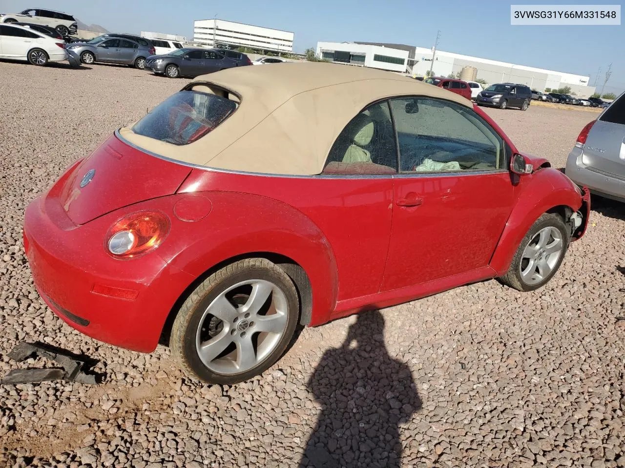 2006 Volkswagen New Beetle Convertible Option Package 2 VIN: 3VWSG31Y66M331548 Lot: 78545424