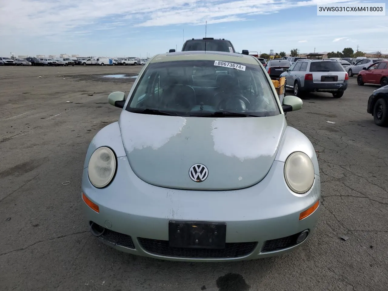 2006 Volkswagen New Beetle 2.5L Option Package 2 VIN: 3VWSG31CX6M418003 Lot: 80673674