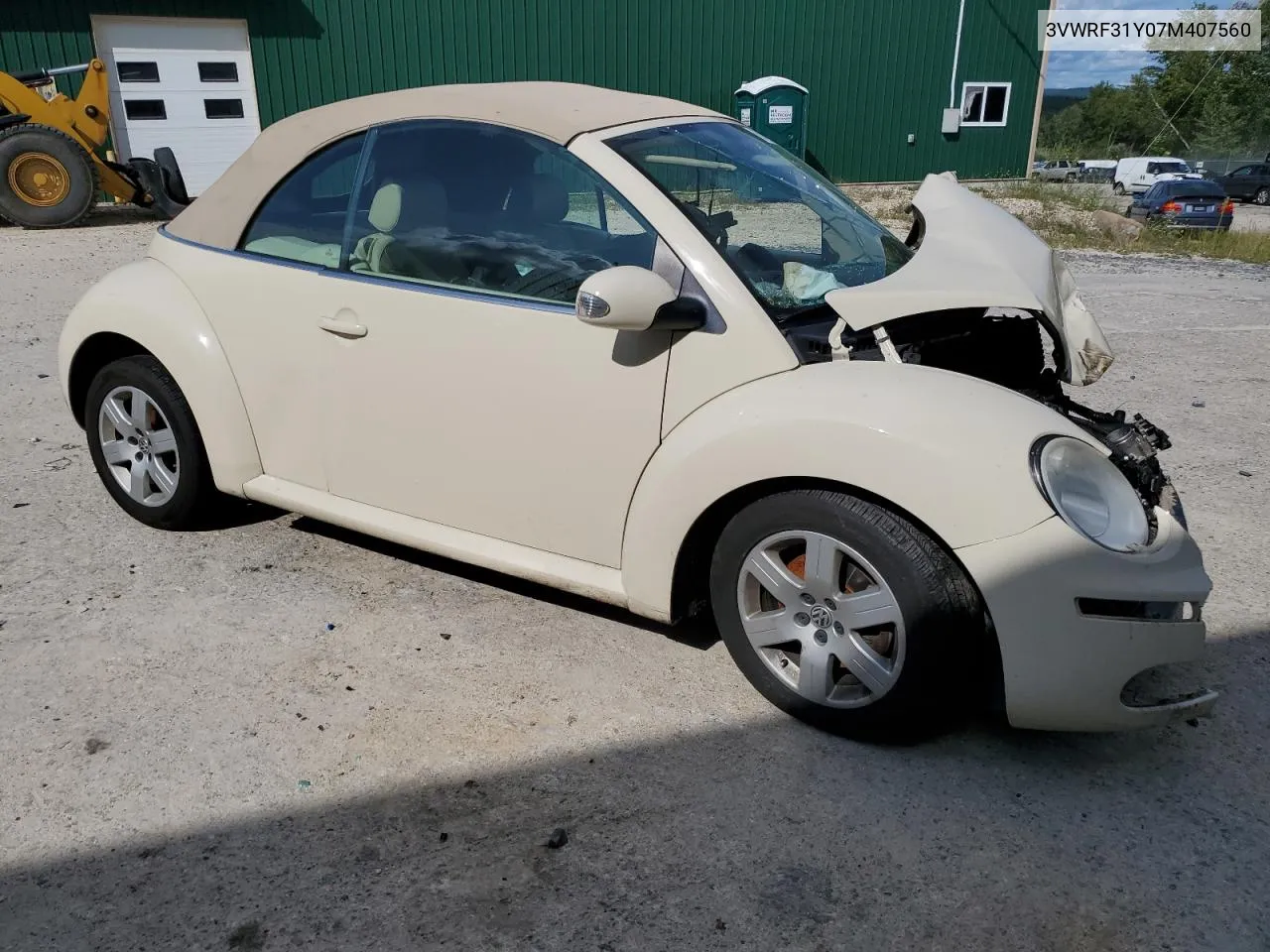 2007 Volkswagen New Beetle Convertible Option Package 1 VIN: 3VWRF31Y07M407560 Lot: 67499934