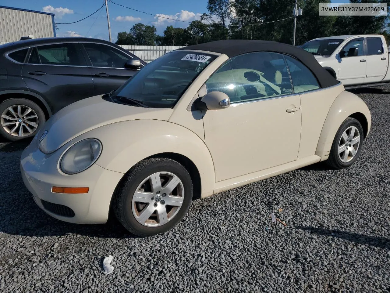 2007 Volkswagen New Beetle Convertible Option Package 1 VIN: 3VWRF31Y37M423669 Lot: 72400684