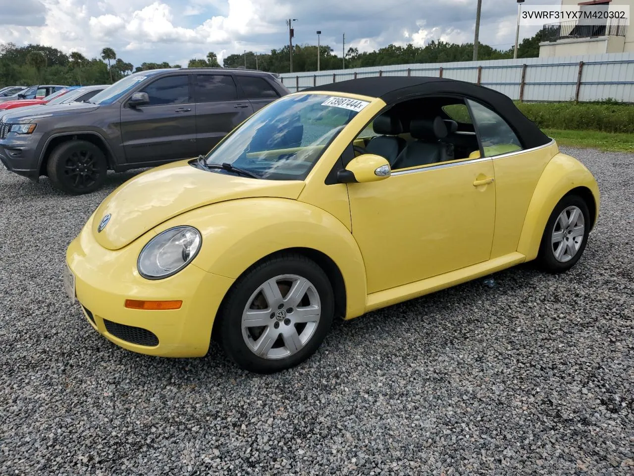 2007 Volkswagen New Beetle Convertible Option Package 1 VIN: 3VWRF31YX7M420302 Lot: 73987444