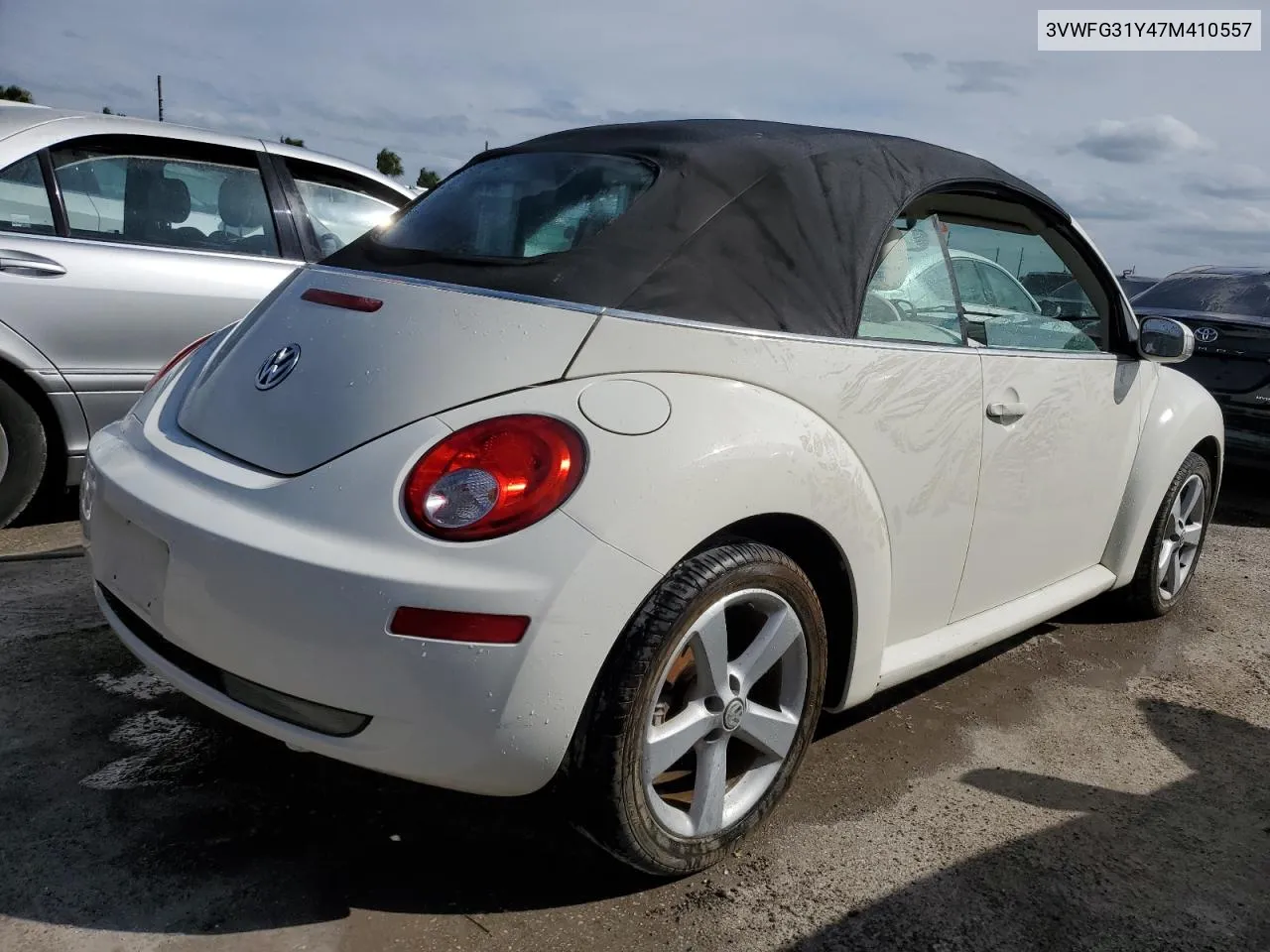 2007 Volkswagen New Beetle Triple White VIN: 3VWFG31Y47M410557 Lot: 74986374