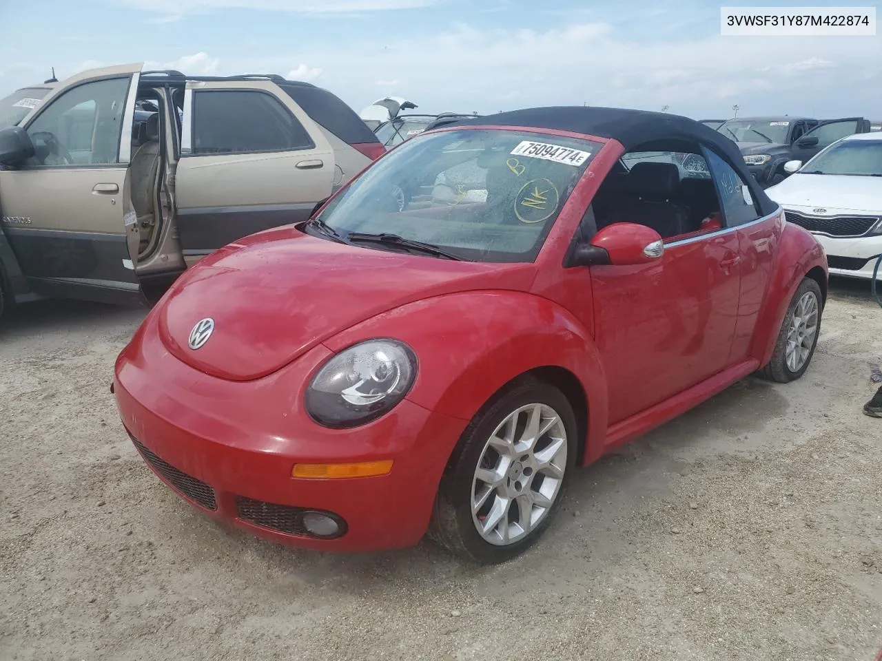 2007 Volkswagen New Beetle Convertible Option Package 2 VIN: 3VWSF31Y87M422874 Lot: 75094774