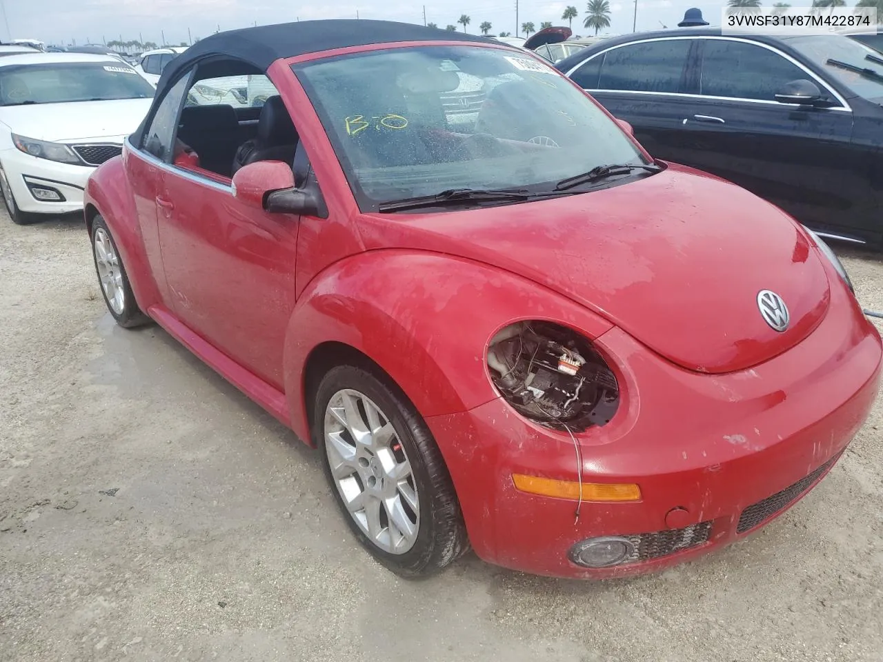 2007 Volkswagen New Beetle Convertible Option Package 2 VIN: 3VWSF31Y87M422874 Lot: 75094774