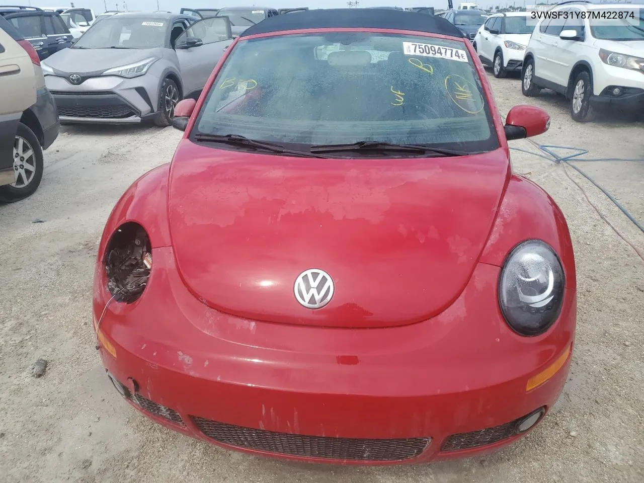 2007 Volkswagen New Beetle Convertible Option Package 2 VIN: 3VWSF31Y87M422874 Lot: 75094774