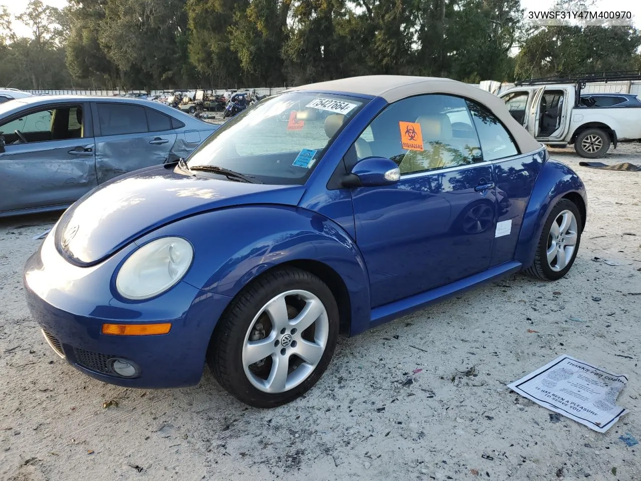 2007 Volkswagen New Beetle Convertible Option Package 2 VIN: 3VWSF31Y47M400970 Lot: 75427664