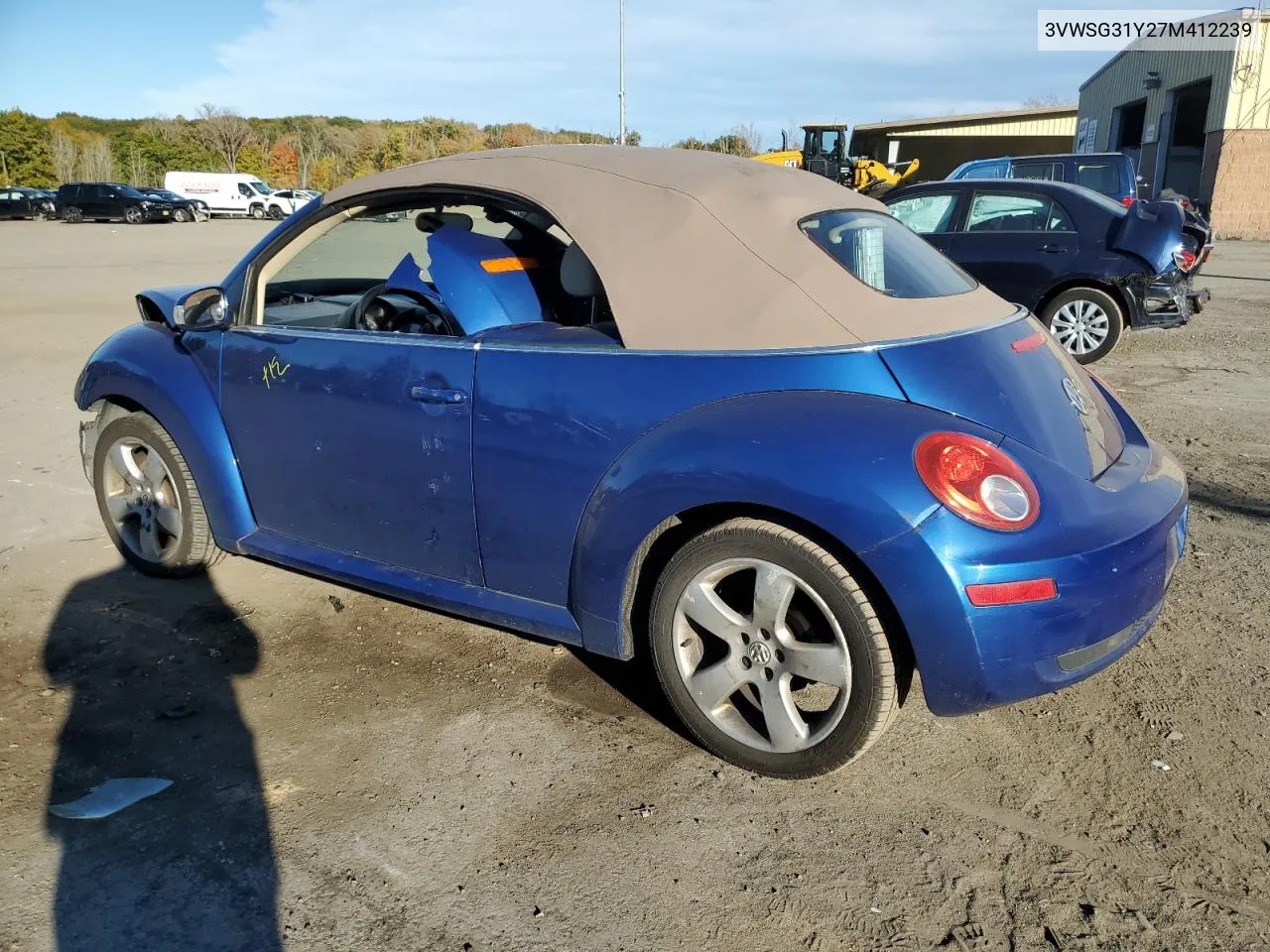 2007 Volkswagen New Beetle Convertible Option Package 2 VIN: 3VWSG31Y27M412239 Lot: 75614604