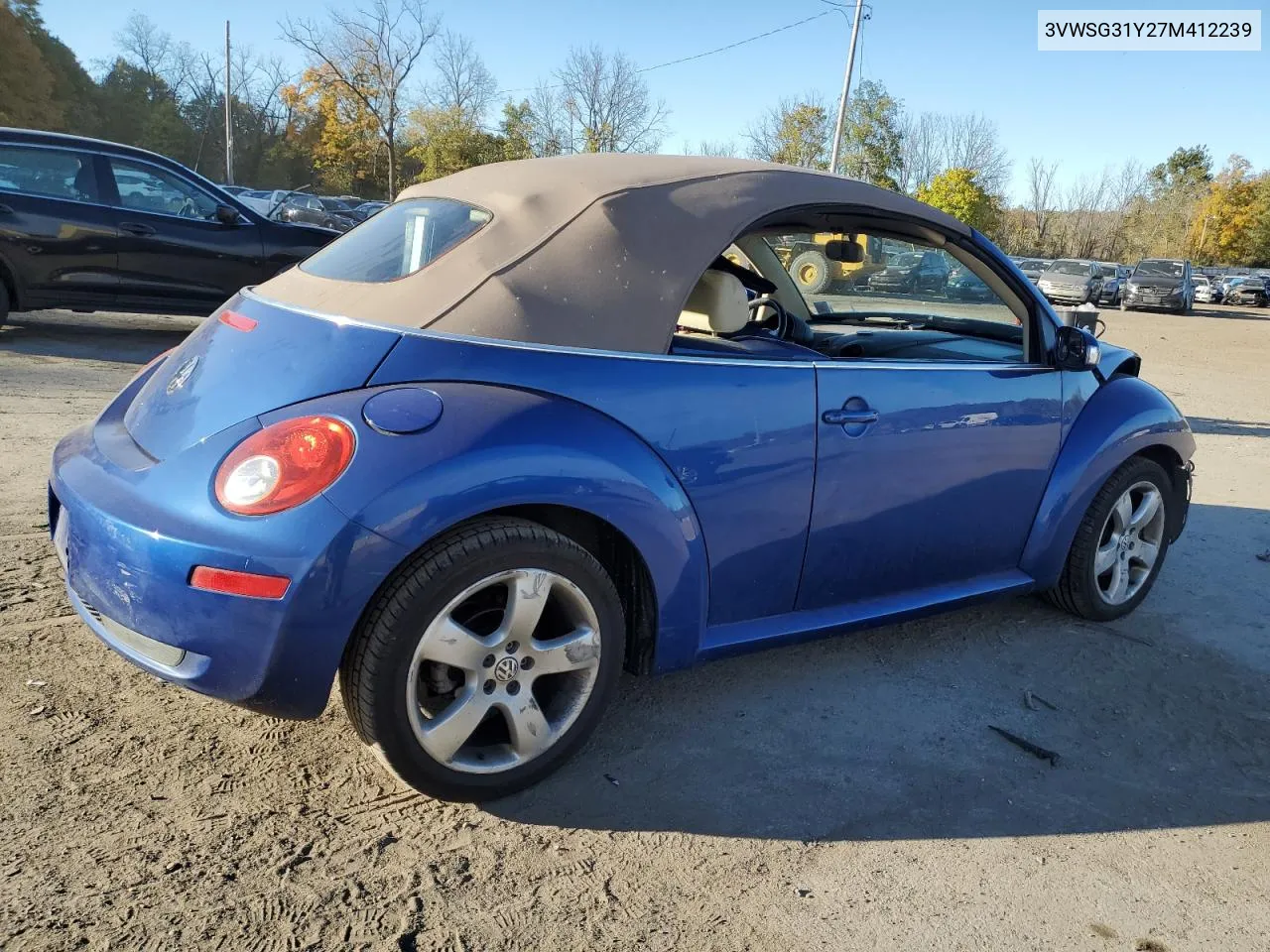 2007 Volkswagen New Beetle Convertible Option Package 2 VIN: 3VWSG31Y27M412239 Lot: 75614604