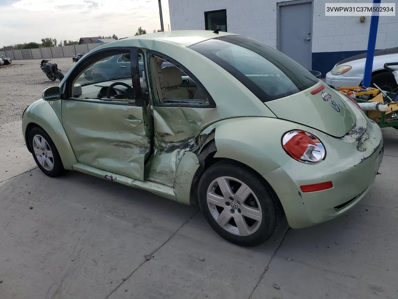 2007 Volkswagen New Beetle 2.5L VIN: 3VWPW31C37M502934 Lot: 75751124