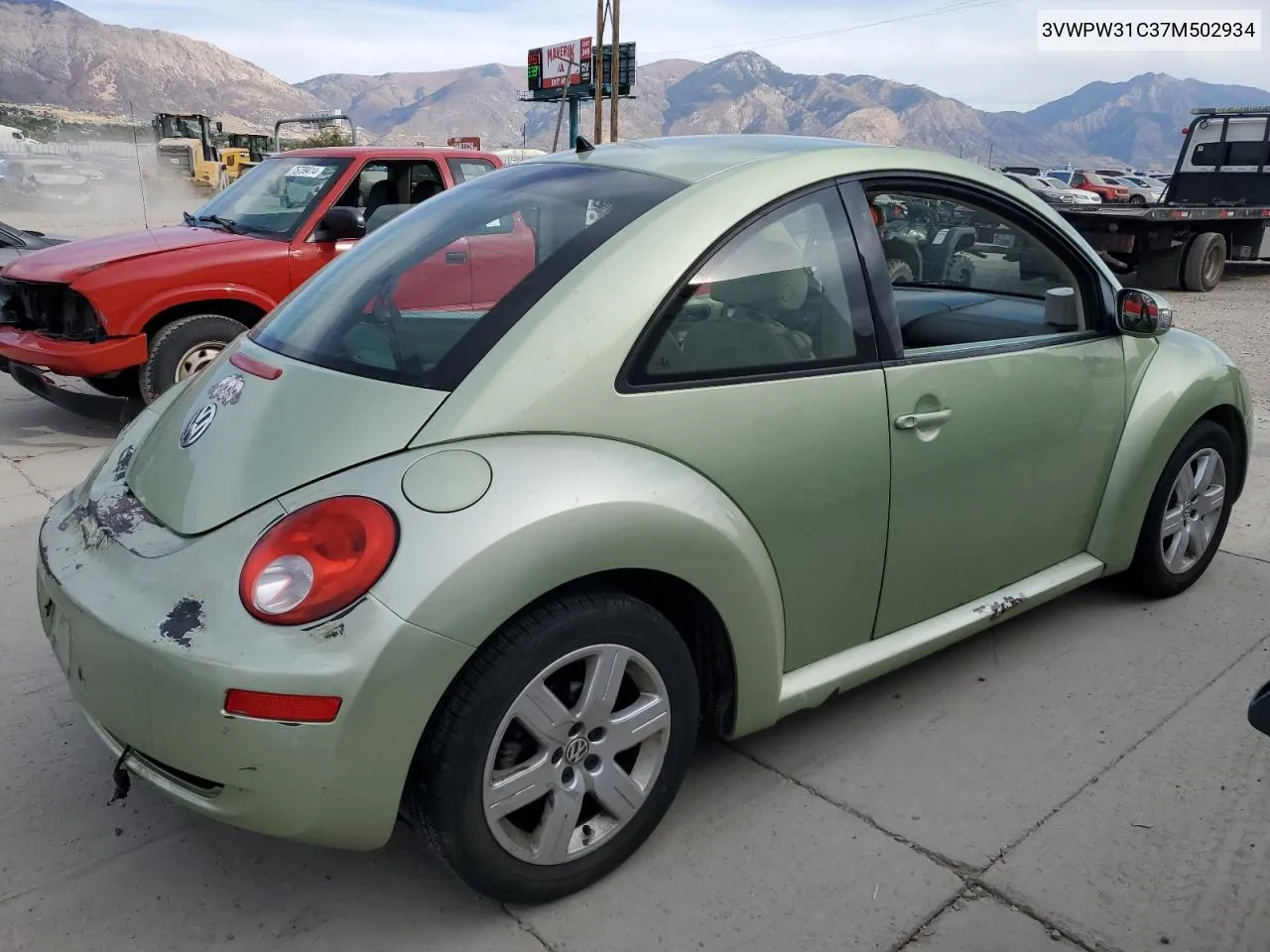 2007 Volkswagen New Beetle 2.5L VIN: 3VWPW31C37M502934 Lot: 75751124