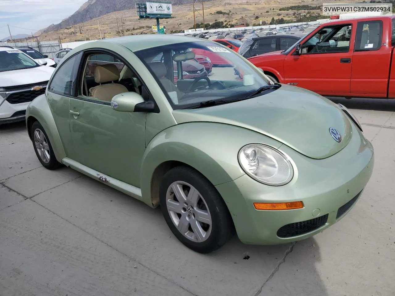 2007 Volkswagen New Beetle 2.5L VIN: 3VWPW31C37M502934 Lot: 75751124