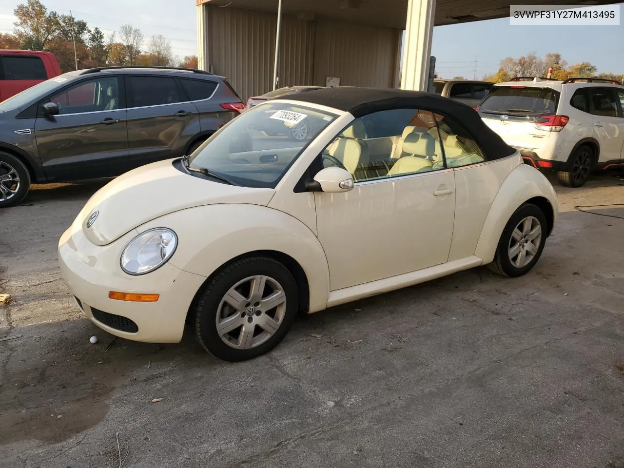 2007 Volkswagen New Beetle Convertible VIN: 3VWPF31Y27M413495 Lot: 77093264