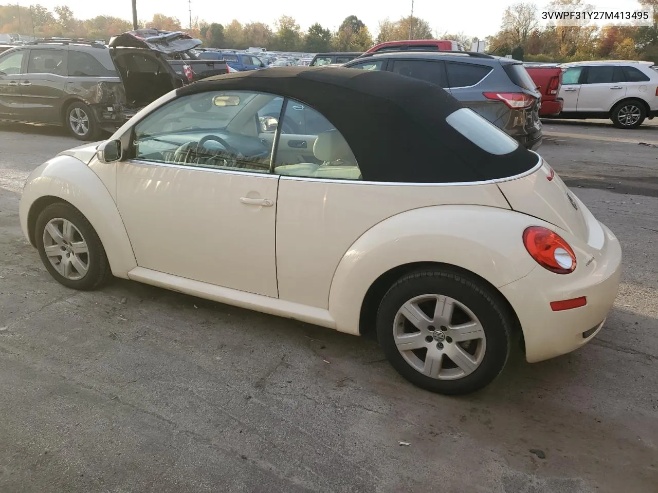 2007 Volkswagen New Beetle Convertible VIN: 3VWPF31Y27M413495 Lot: 77093264