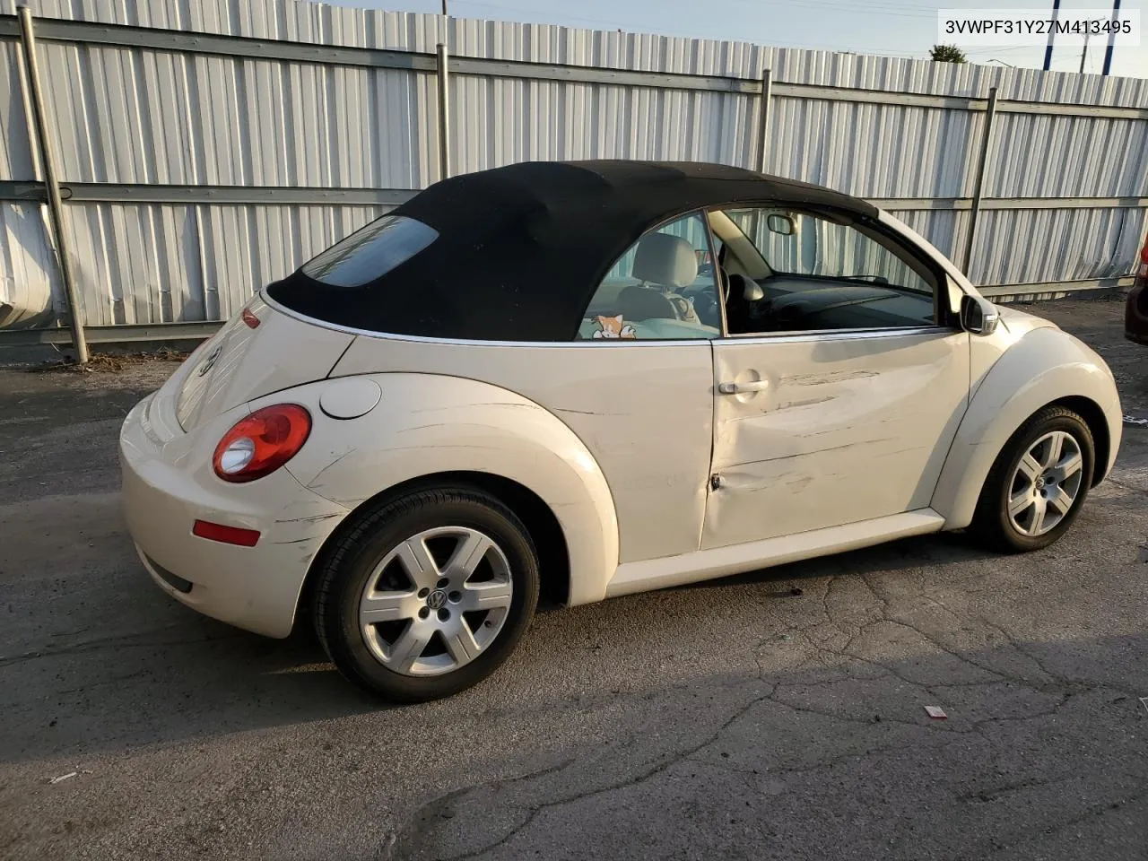 2007 Volkswagen New Beetle Convertible VIN: 3VWPF31Y27M413495 Lot: 77093264