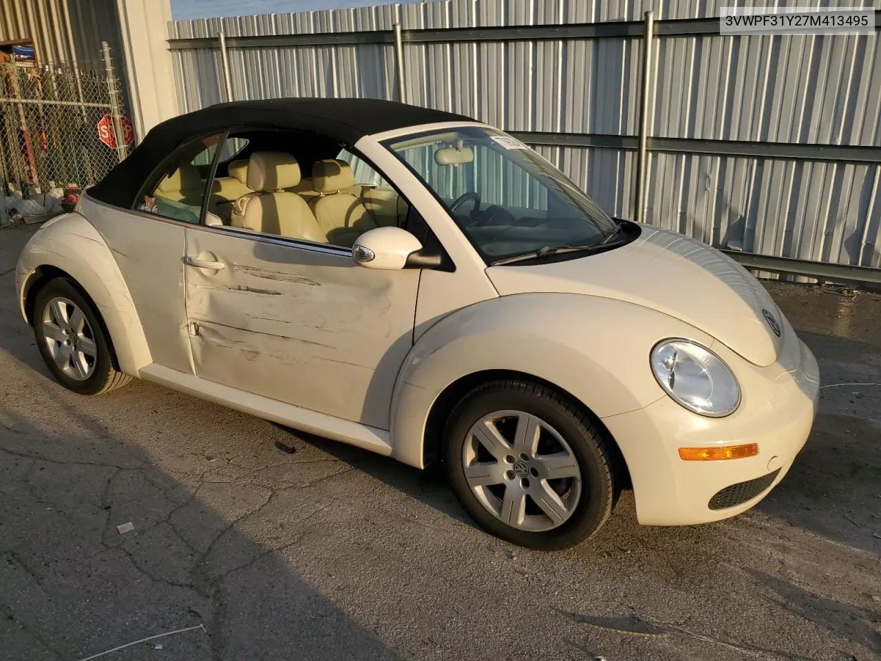 2007 Volkswagen New Beetle Convertible VIN: 3VWPF31Y27M413495 Lot: 77093264