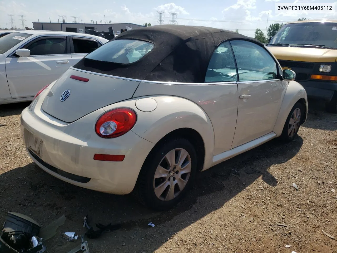 2008 Volkswagen New Beetle Convertible S VIN: 3VWPF31Y68M405112 Lot: 58957994