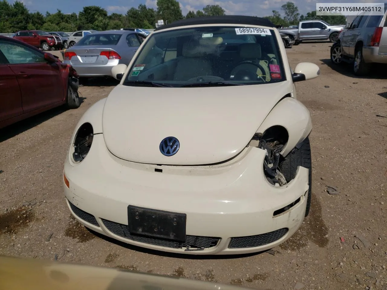 3VWPF31Y68M405112 2008 Volkswagen New Beetle Convertible S