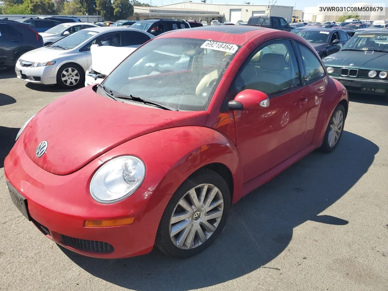 2008 Volkswagen New Beetle S VIN: 3VWRG31C08M508679 Lot: 69218464