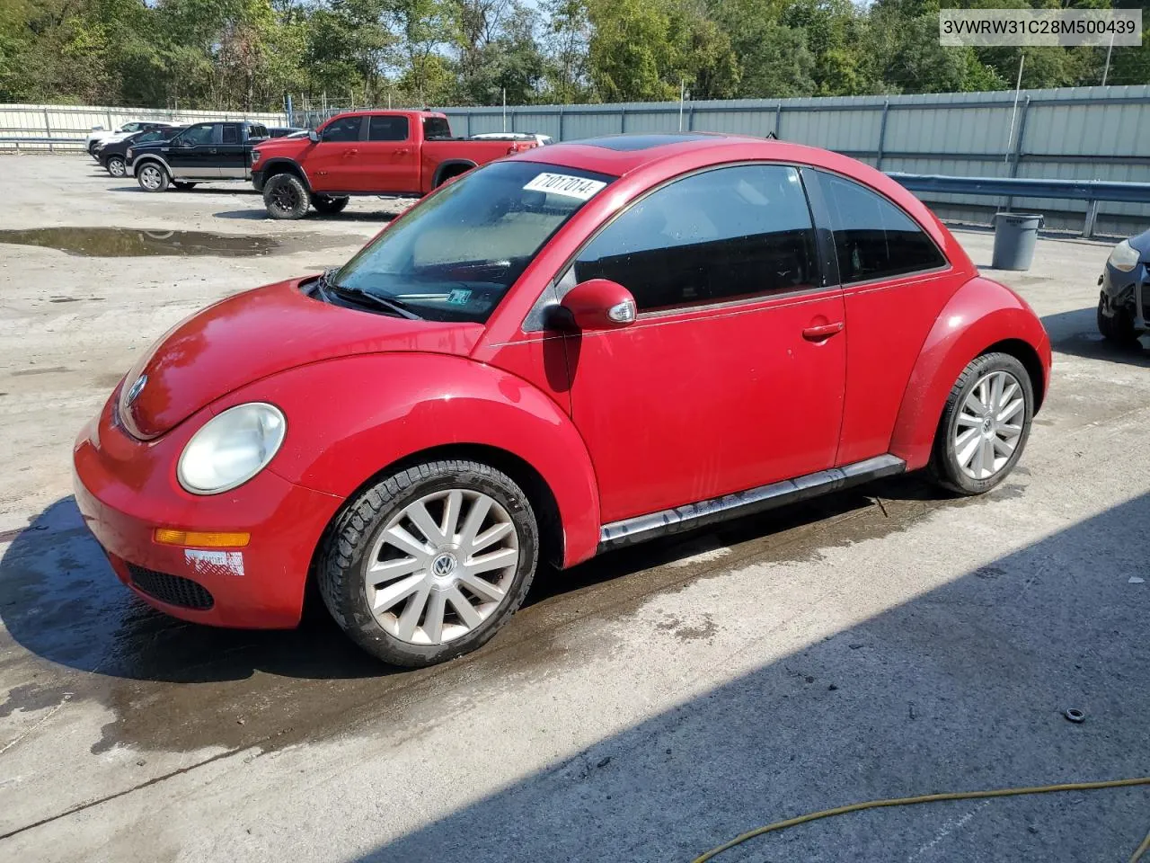 2008 Volkswagen New Beetle S VIN: 3VWRW31C28M500439 Lot: 71017014