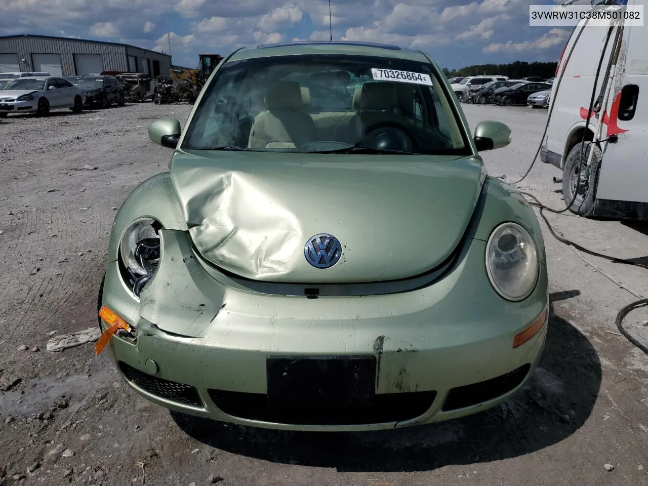 2008 Volkswagen New Beetle S VIN: 3VWRW31C38M501082 Lot: 71196154