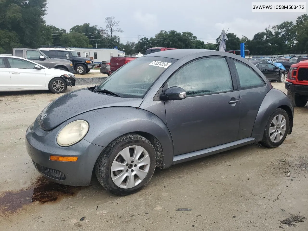 2008 Volkswagen New Beetle S VIN: 3VWPW31C58M503472 Lot: 71221354