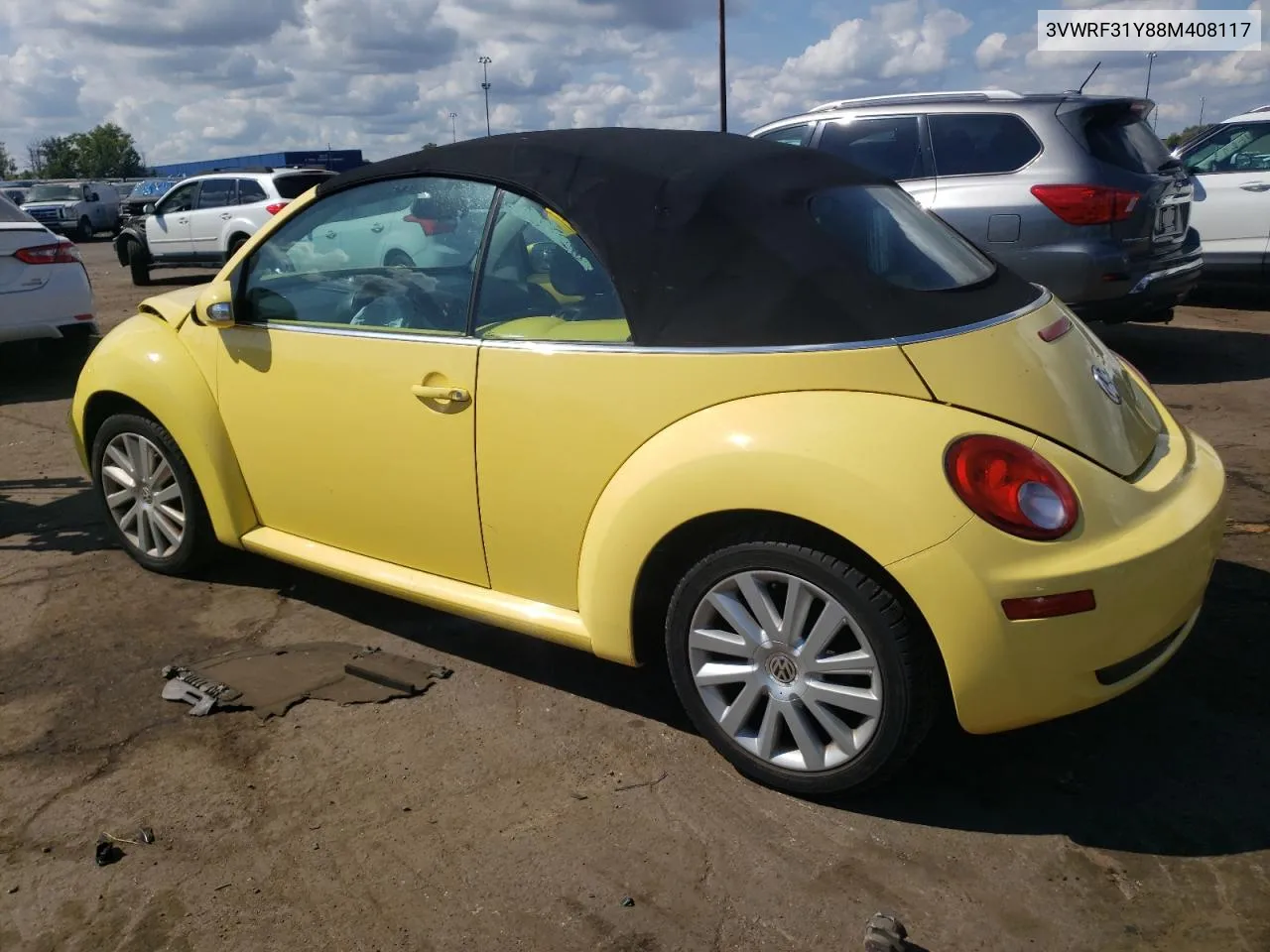 2008 Volkswagen New Beetle Convertible Se VIN: 3VWRF31Y88M408117 Lot: 71960014