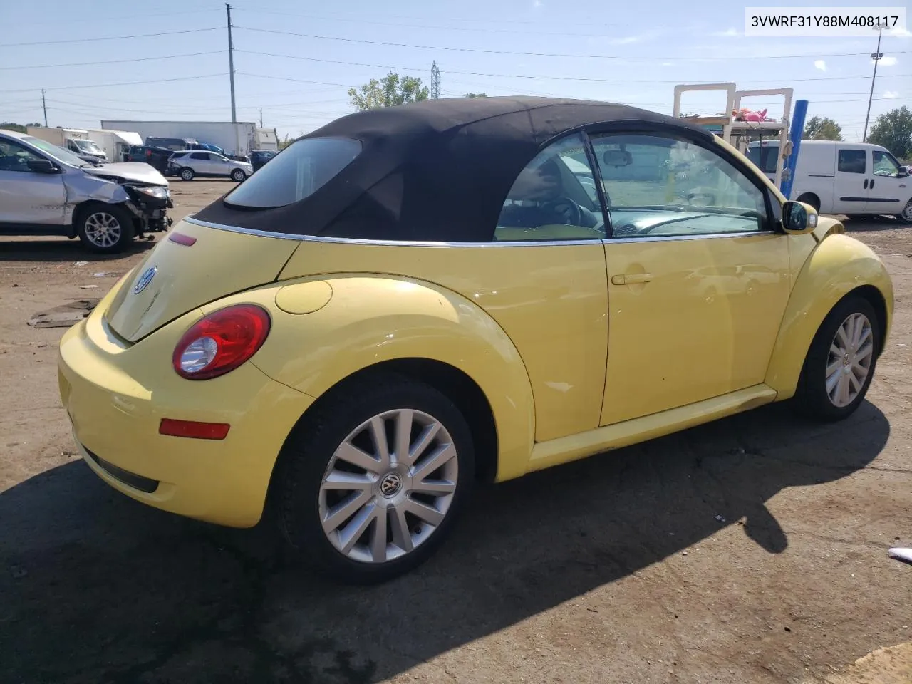 2008 Volkswagen New Beetle Convertible Se VIN: 3VWRF31Y88M408117 Lot: 71960014