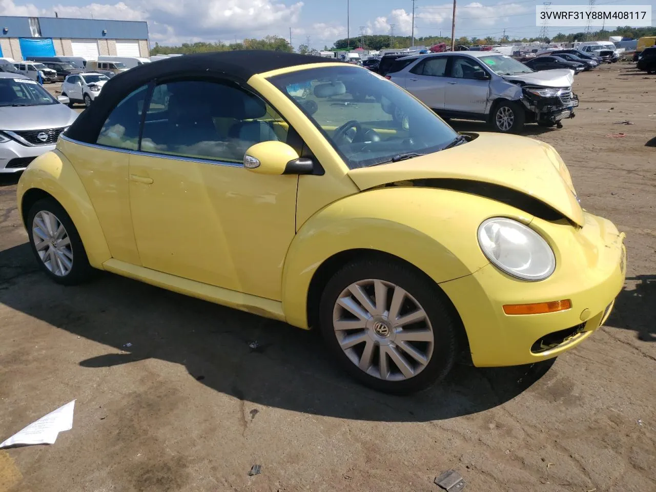 2008 Volkswagen New Beetle Convertible Se VIN: 3VWRF31Y88M408117 Lot: 71960014